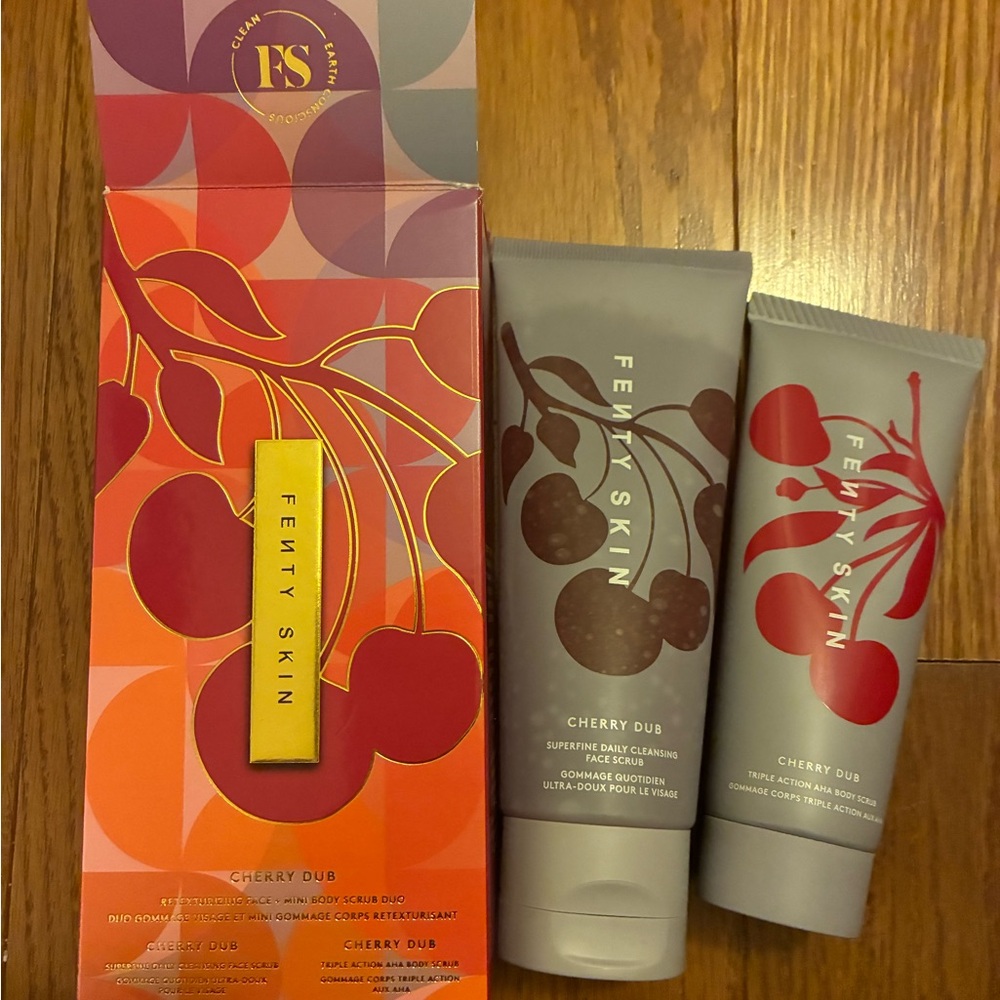 Fenty skin CHERRY DUB face and body scrub duo